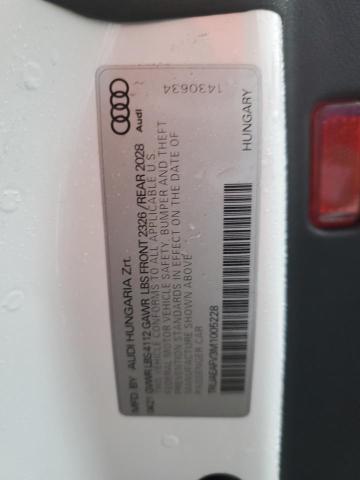 2021 AUDI TT TRUAEAFV3M1005228