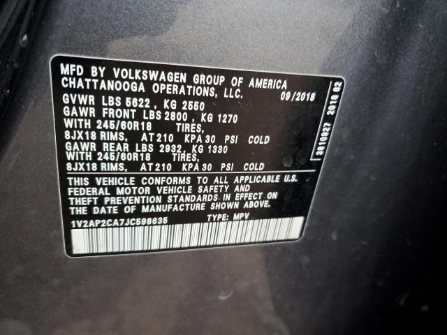 VIN 1V2AP2CA7JC598635 2018 VOLKSWAGEN ATLAS no.13