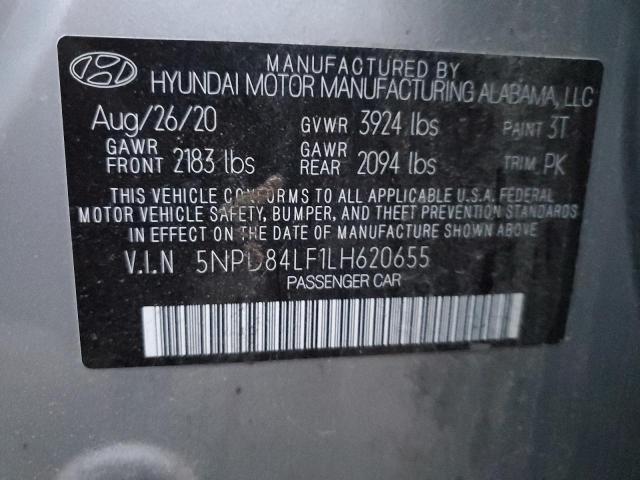 VIN 5NPD84LF1LH620655 2020 HYUNDAI ELANTRA no.12