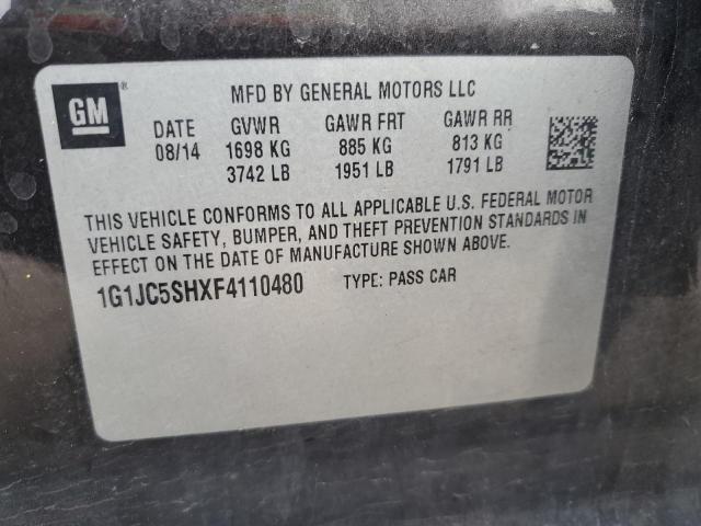 2015 CHEVROLET SONIC LT - 1G1JC5SHXF4110480