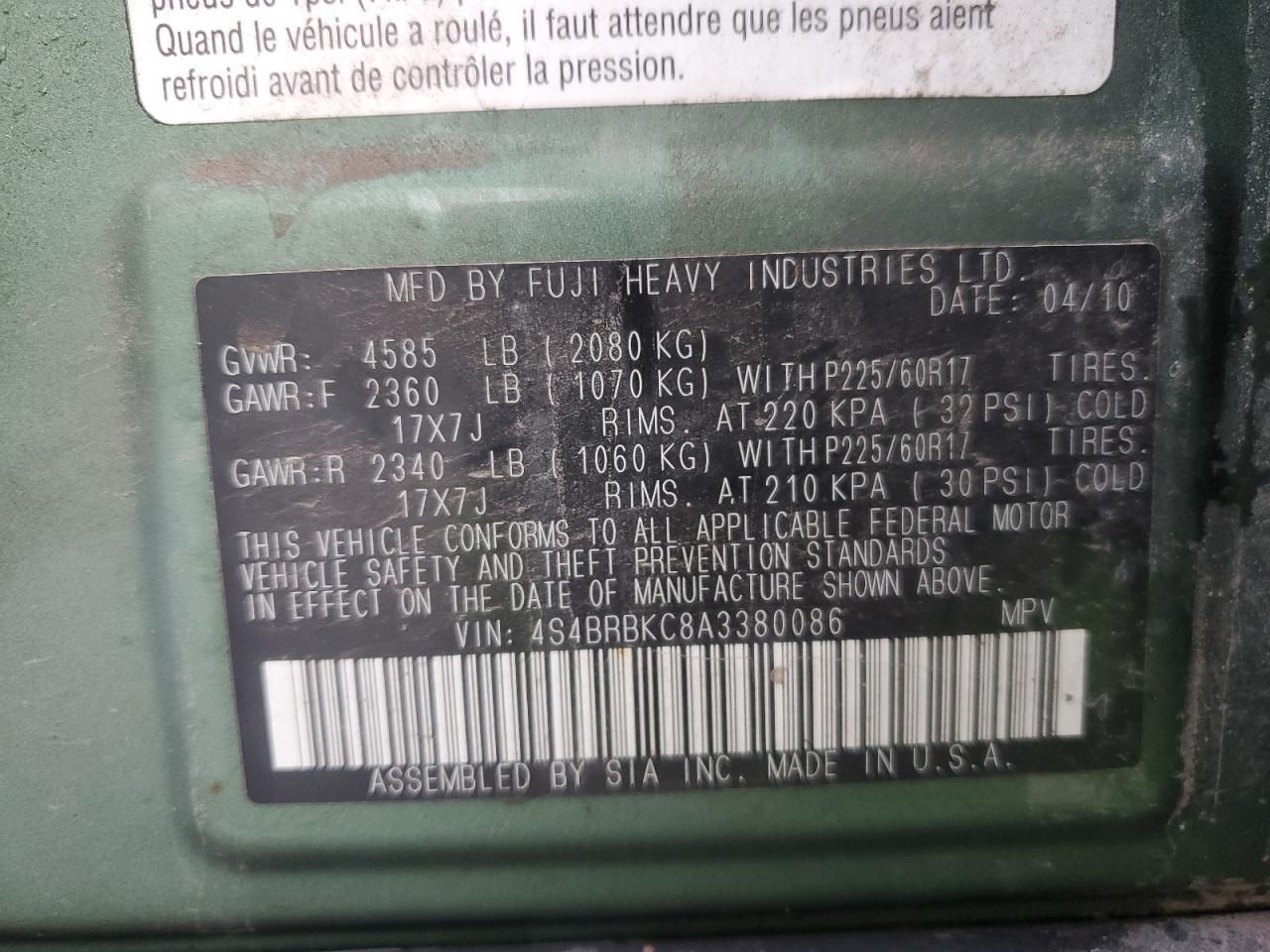 SUBARU LEGACY 2.5I LIMITED