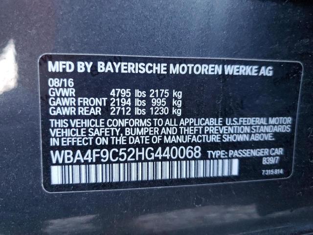 VIN WBA4F9C52HG440068 2017 BMW 4 SERIES no.13