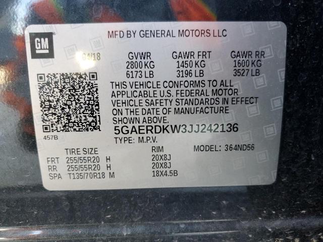 2018 BUICK ENCLAVE AV - 5GAERDKW3JJ242136