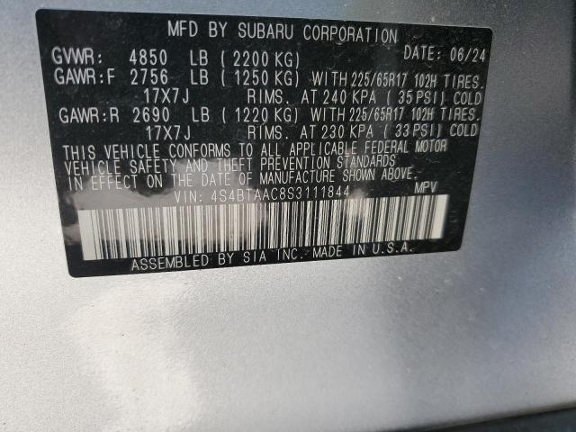 2025 SUBARU OUTBACK 4S4BTAAC8S3111844