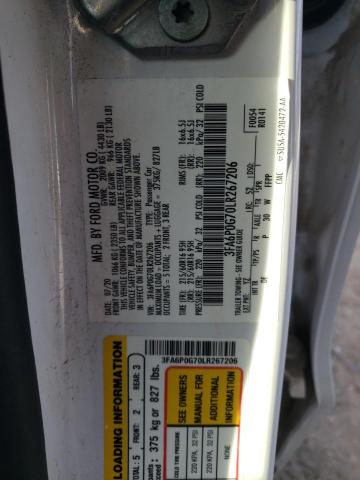 2020 FORD FUSION S - 3FA6P0G70LR267206