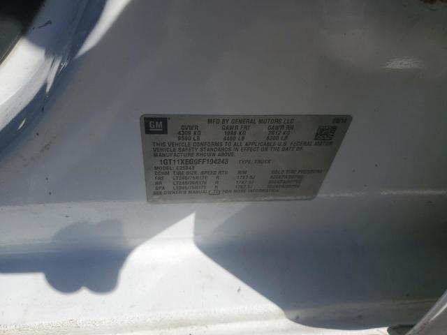 2015 GMC SIERRA C25 1GT11XEG9FF194243