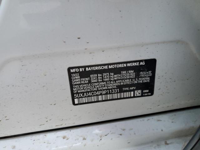 2023 BMW X5 M50I 5UXJU4C04P9P11331