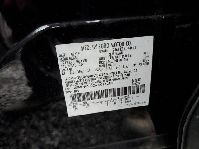 2019 FORD EDGE SEL - 2FMPK4J92KBC71233