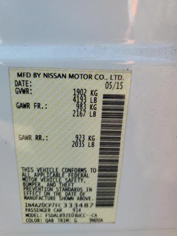 VIN 1N4AZ0CP7FC333487 2015 NISSAN LEAF no.12