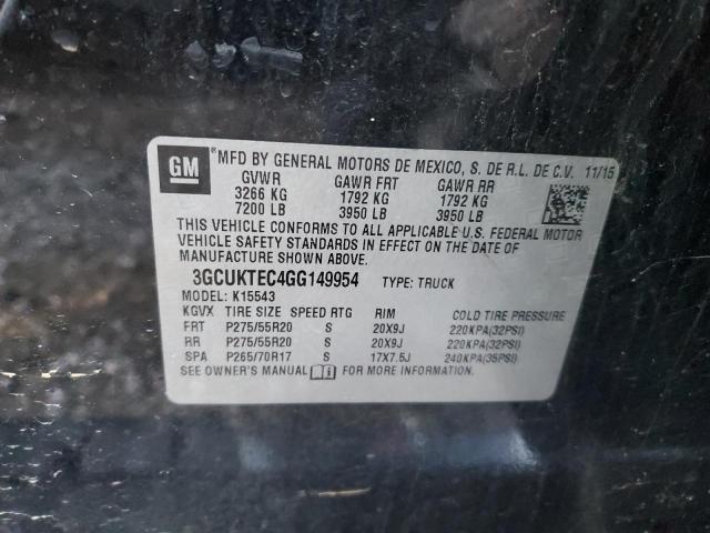 2016 CHEVROLET SILVERADO - 3GCUKTEC4GG149954