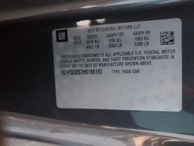 2017 CHEVROLET CAMARO LT - 1G1FD3DS7H0186183