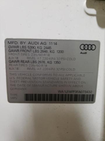 2015 AUDI Q5 PREMIUM - WA1LFAFP3FA073432