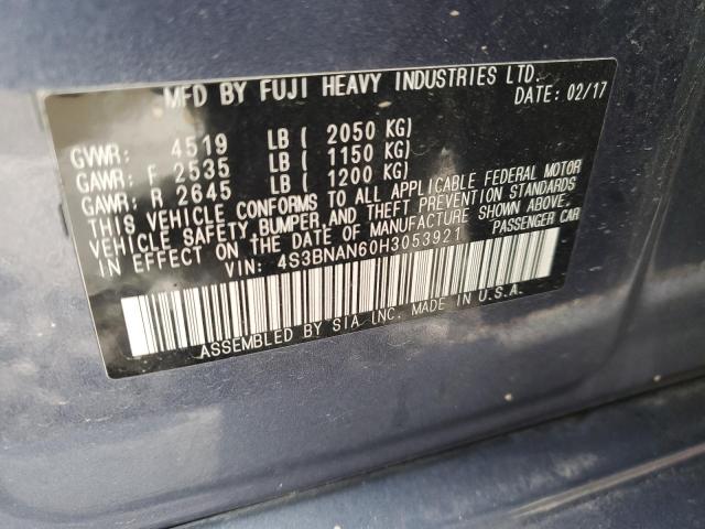 2017 SUBARU LEGACY 2.5 - 4S3BNAN60H3053921