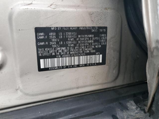 2016 SUBARU OUTBACK 3. - 4S4BSEJC3G3242925