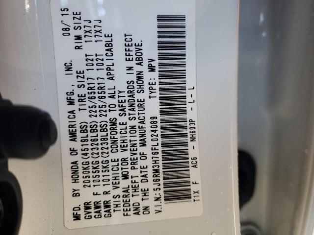 2015 HONDA CR-V EXL - 5J6RM3H76FL024089