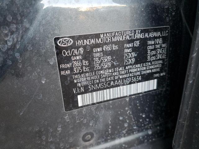 2020 HYUNDAI SANTA FE L - 5NMS5CAA6LH193634