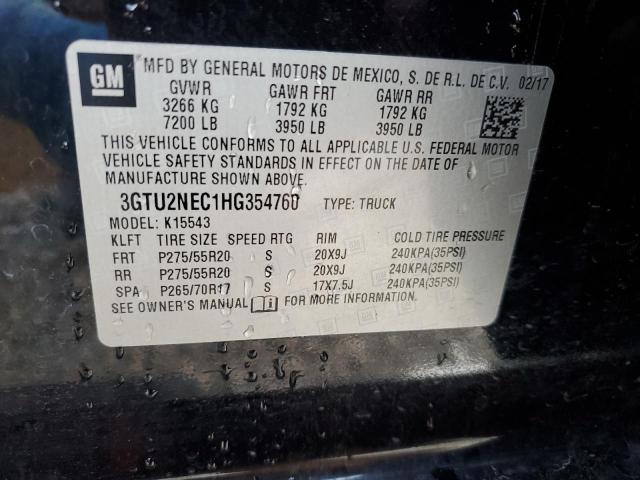 2017 GMC SIERRA K15 - 3GTU2NEC1HG354760