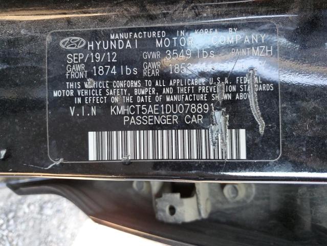 VIN KMHCT5AE1DU078891 2013 HYUNDAI ACCENT no.13