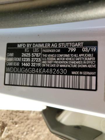 2019 MERCEDES-BENZ S 450 WDDUG6GB4KA482630