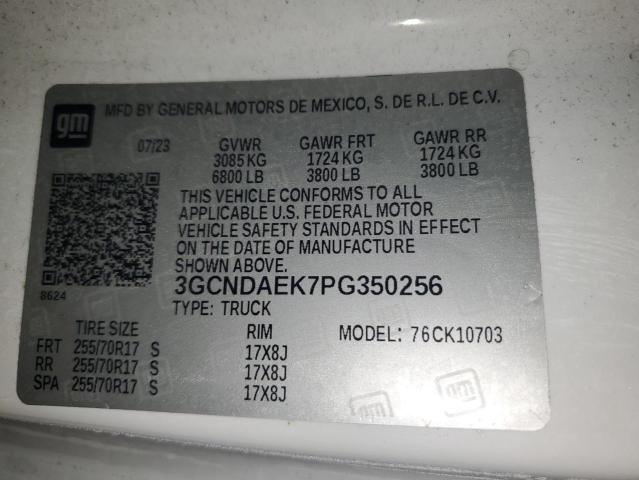 VIN 3GCNDAEK7PG350256 2023 CHEVROLET ALL MODELS no.13