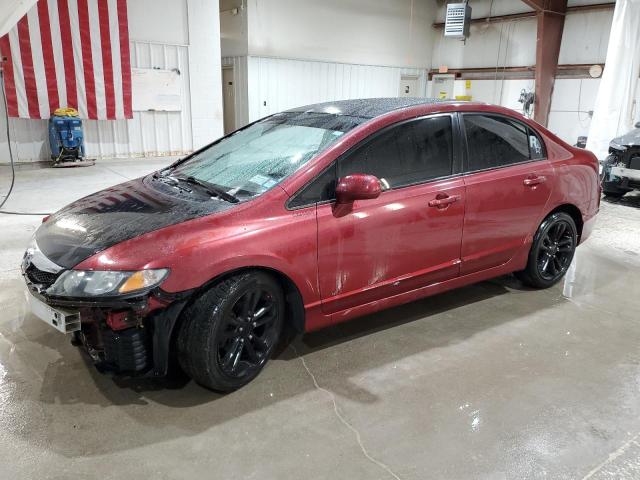 HONDA CIVIC LX 2009 red  gas 2HGFA165X9H524556 photo #1
