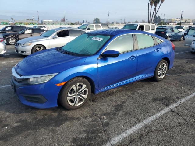 HONDA CIVIC LX 2018 blue  gas 2HGFC2F54JH565706 photo #1