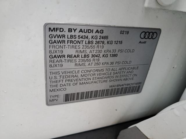 VIN WA1BNAFY8K2074555 2019 AUDI Q5 no.13