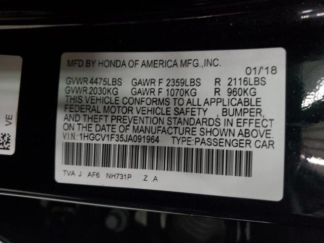 VIN 1HGCV1F35JA091964 2018 HONDA ACCORD no.13