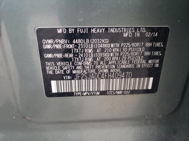 2015 SUBARU FORESTER 2 - JF2SJADC4FH409470