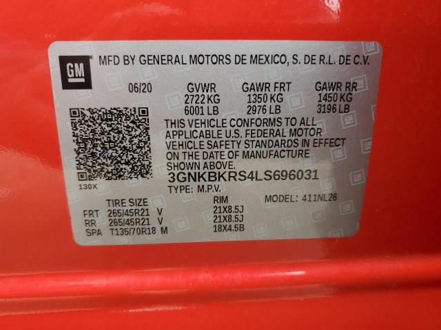 2020 CHEVROLET BLAZER RS - 3GNKBKRS4LS696031