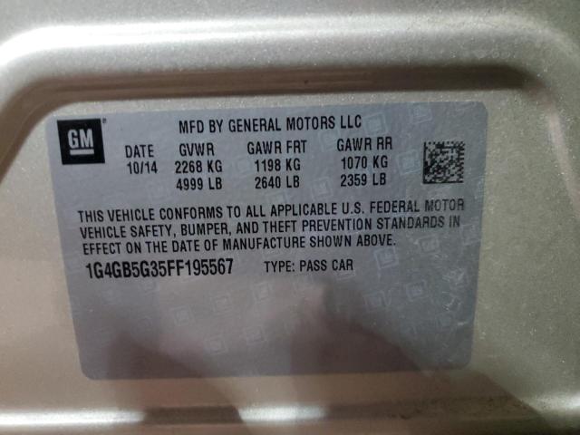 2015 BUICK LACROSSE - 1G4GB5G35FF195567