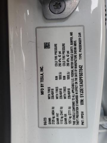 2023 TESLA MODEL 3 - 5YJ3E1EA0PF607842