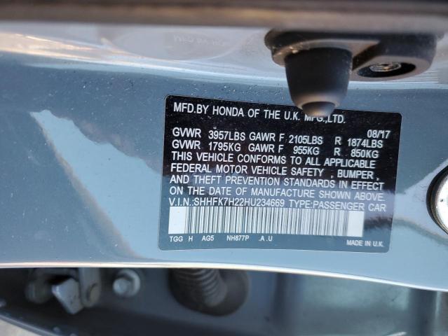 2017 HONDA CIVIC LX - SHHFK7H22HU234669