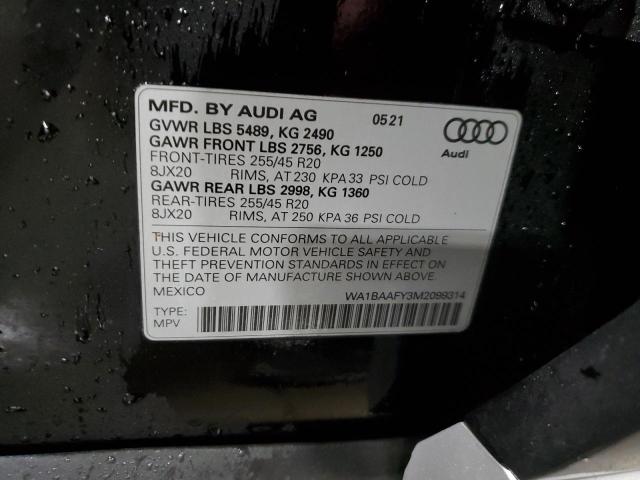 2021 AUDI Q5 PREMIUM - WA1BAAFY3M2099314