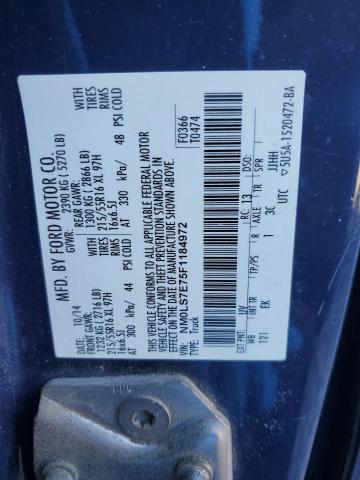 2015 FORD TRANSIT CO - NM0LS7E75F1184972