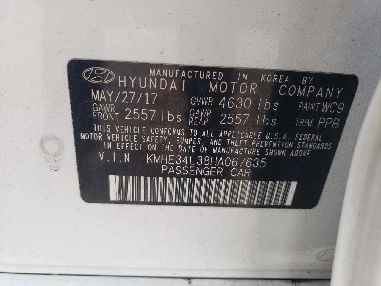 Lot #3038103213 2017 HYUNDAI SONATA HYB