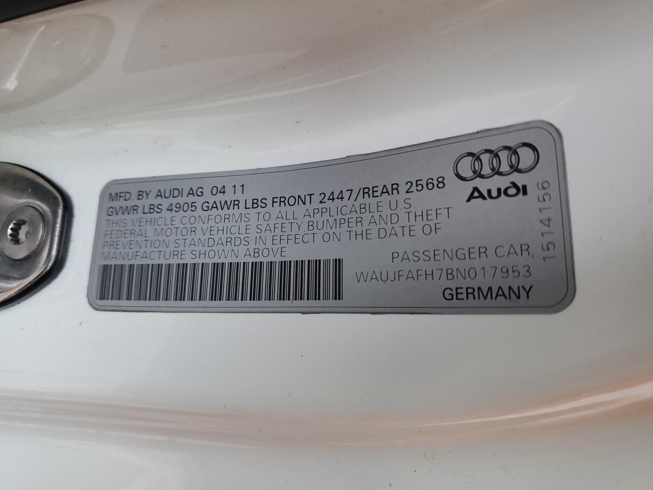 Lot #3049614660 2011 AUDI A5 PREMIUM