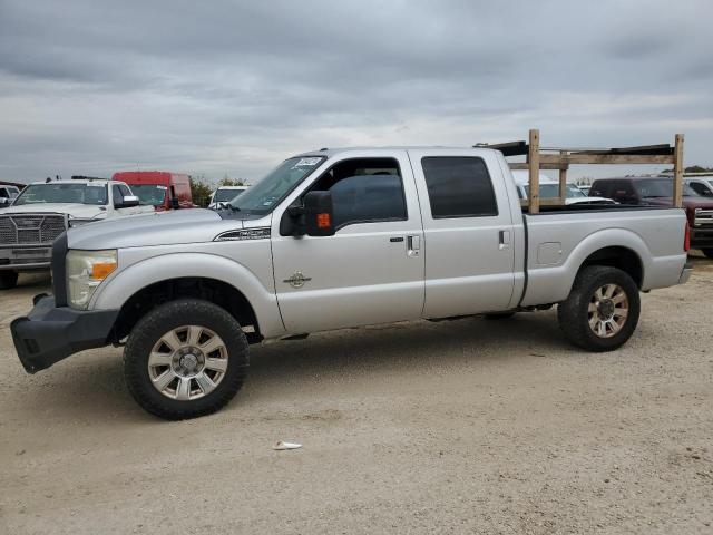 FORD F250 SUPER 2013 silver crew pic diesel 1FT7W2BT8DEB08214 photo #1