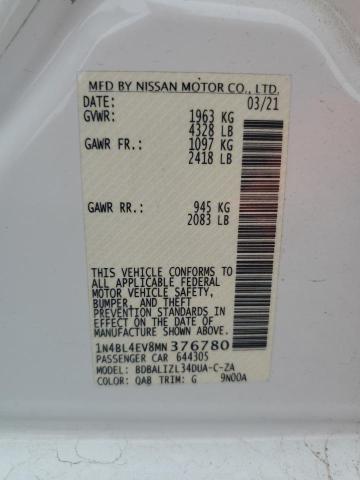 2021 NISSAN ALTIMA SL - 1N4BL4EV8MN376780