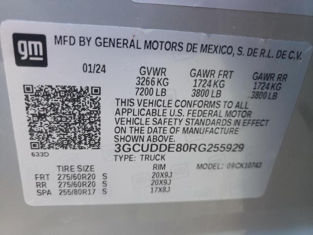 2024 CHEVROLET SILVERADO - 3GCUDDE80RG255929