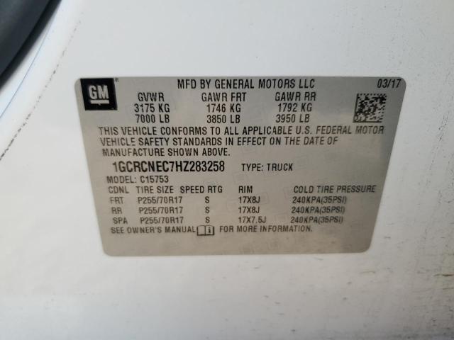 2017 CHEVROLET SILVERADO - 1GCRCNEC7HZ283258