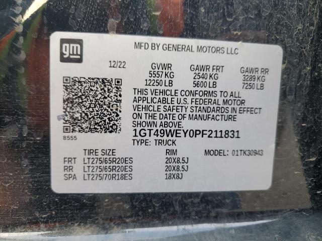 2023 GMC SIERRA K35 - 1GT49WEY0PF211831