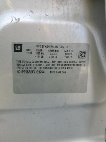 2015 CHEVROLET CRUZE LT - 1G1PE5SB5F7139254