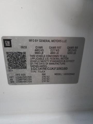 2019 CHEVROLET SILVERADO - 1GC1KREG1KF106160