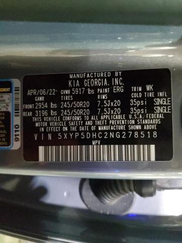 2022 KIA TELLURIDE - 5XYP5DHC2NG278518