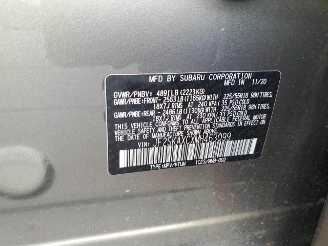 2021 SUBARU FORESTER T - JF2SKAXCXMH463099