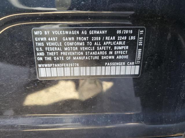 2015 VOLKSWAGEN CC SPORT - WVWBP7AN3FE829776