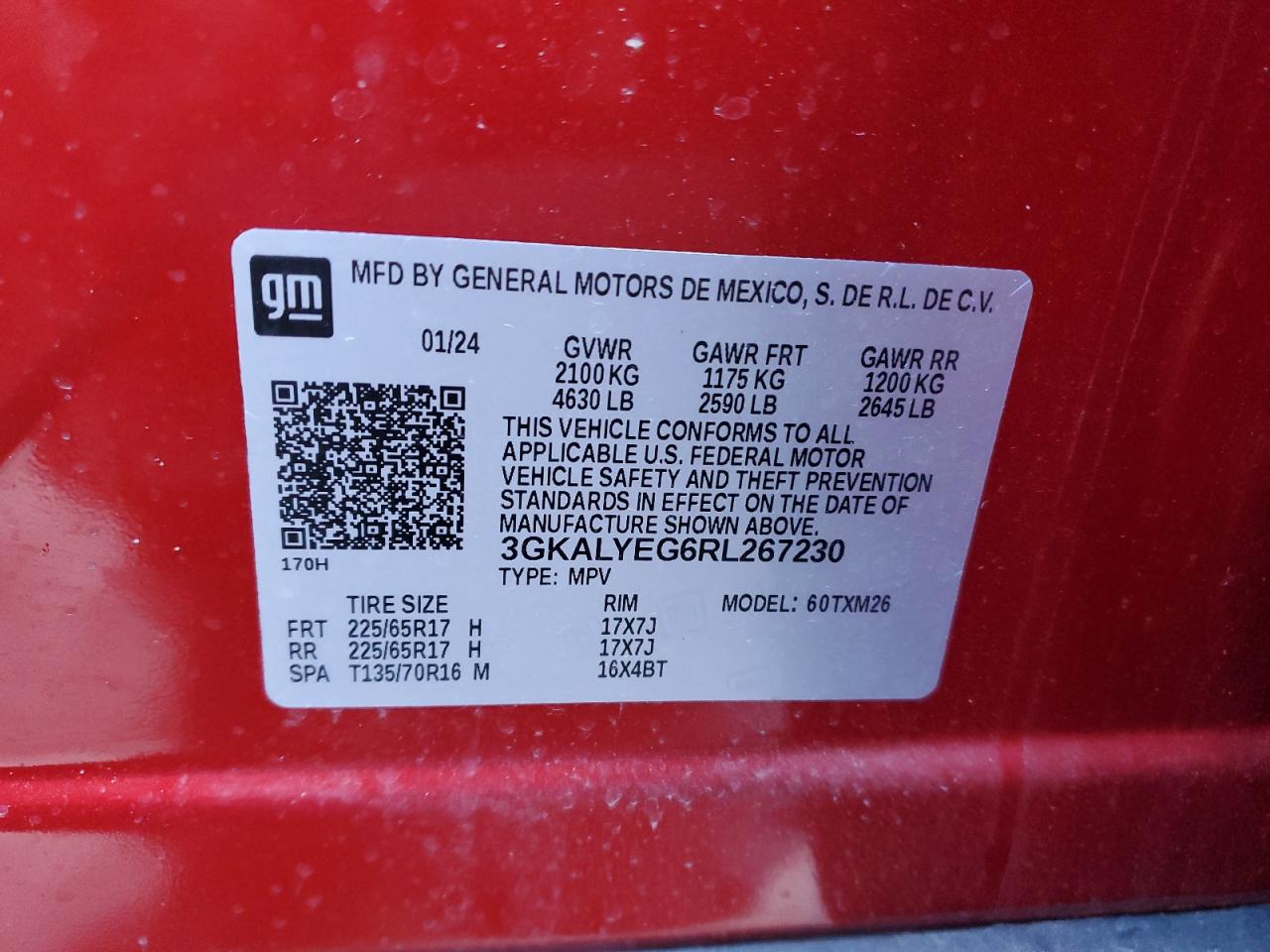 Lot #3024676690 2024 GMC TERRAIN AT