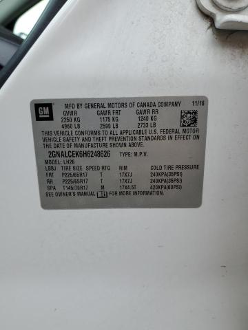 2017 CHEVROLET EQUINOX LT - 2GNALCEK6H6248626