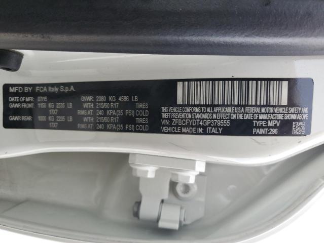 2016 FIAT 500X LOUNG ZFBCFYDT4GP379555